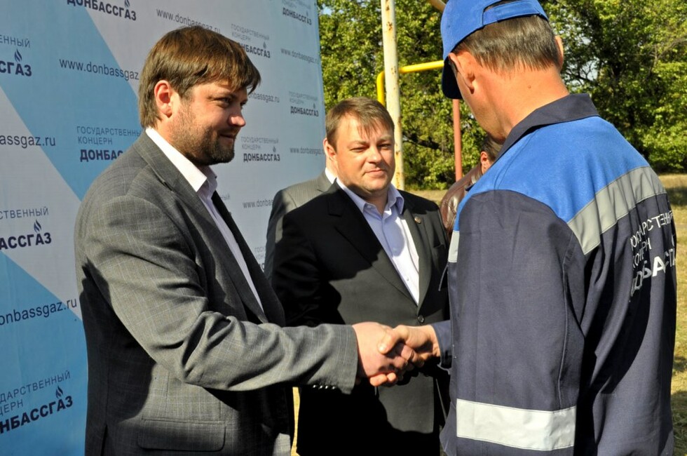 мэр Горловки Роман Храменков и руководитель администрации Главы ДНР Максим Лещенко