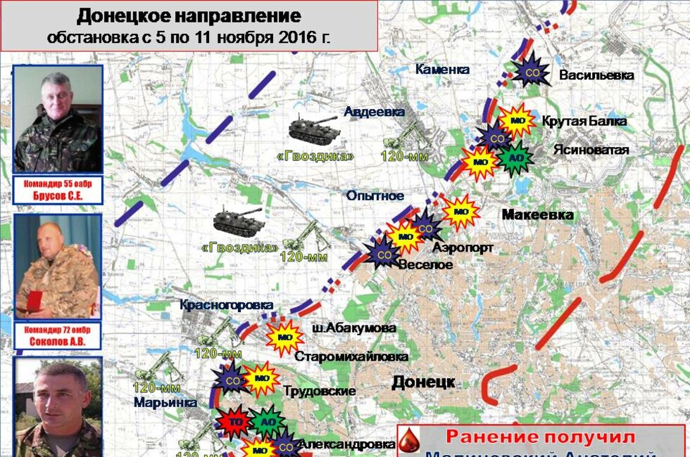 Графика: Оперативное командование ДНР
