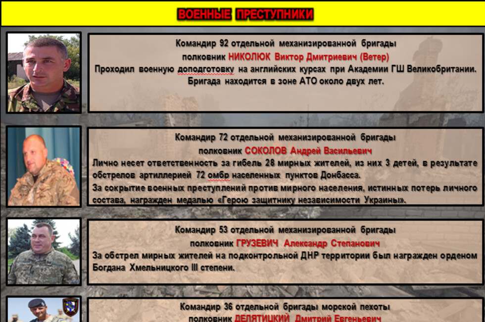 Графика: Оперативное командование ДНР