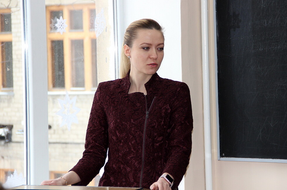 В ходе выступления в Донецком национальном университете, 07.02.2017. Фото: ДонНУ