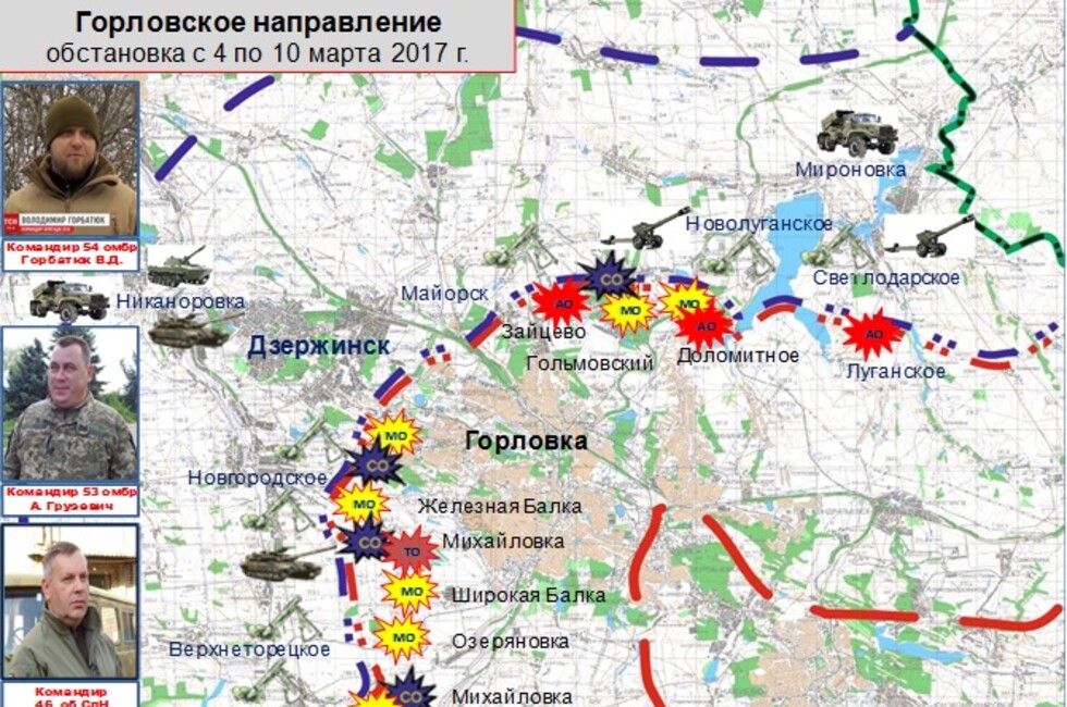 Графика: Оперативное командование ДНР
