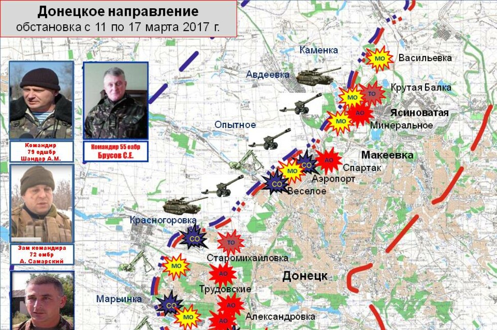 Графика: Оперативное командование ДНР