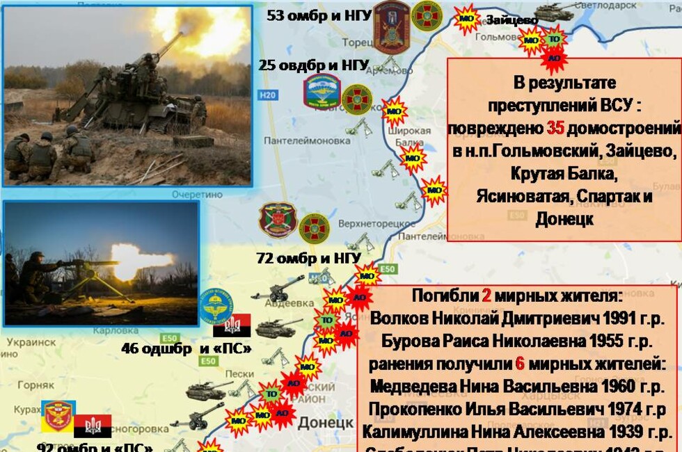 Графика: Оперативное командование ДНР