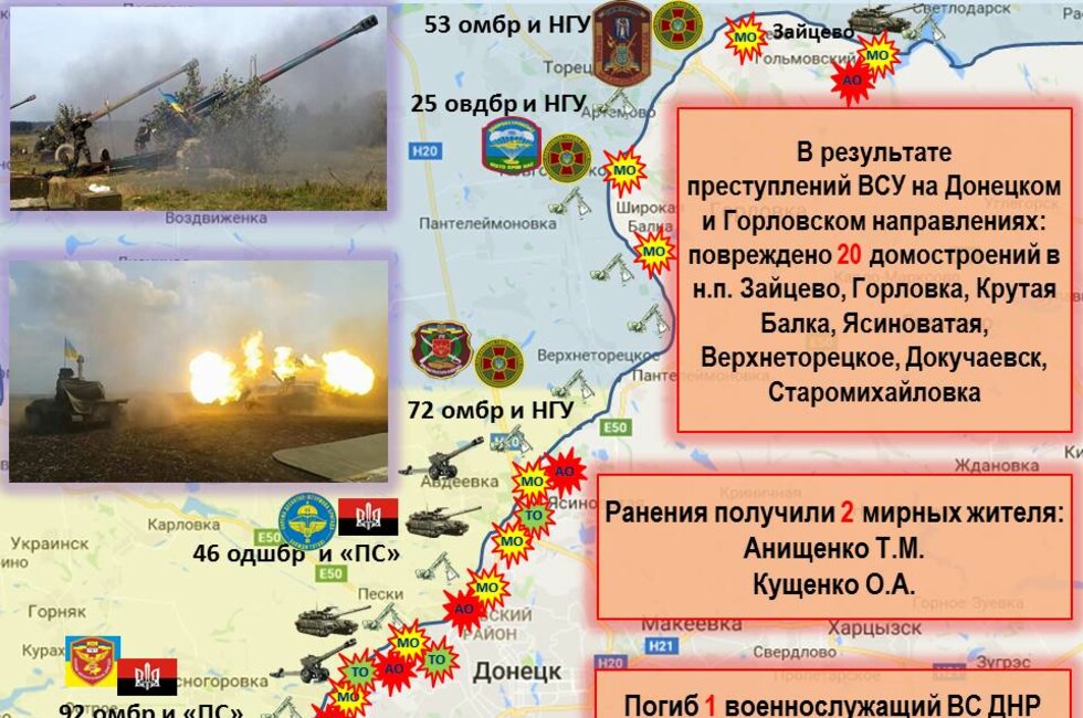 Графика: Оперативное командование ДНР