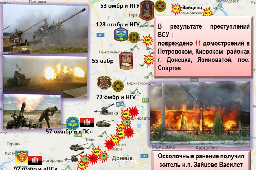 Графика: Оперативное командование ДНР