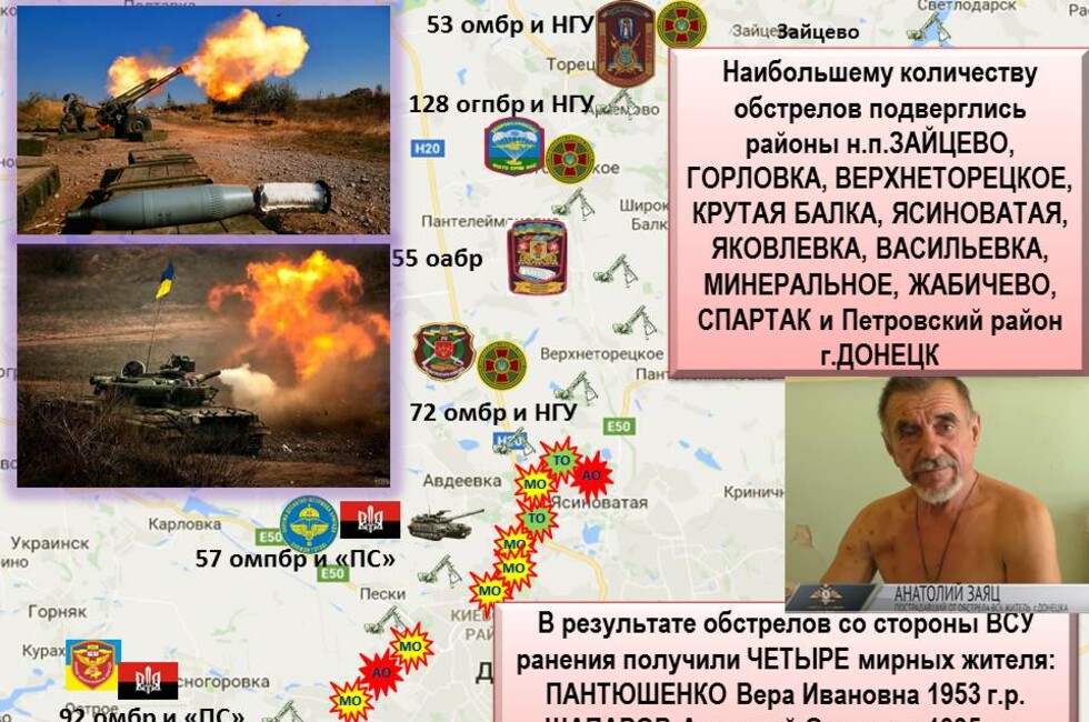 Графика: Оперативное командование ДНР