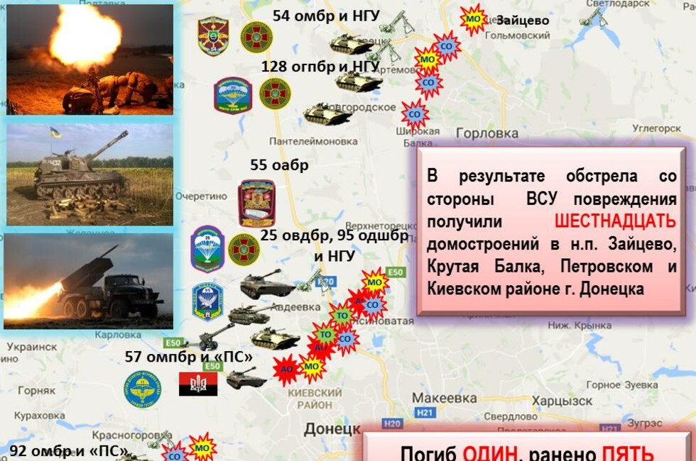 Графика: Оперативное командование ДНР