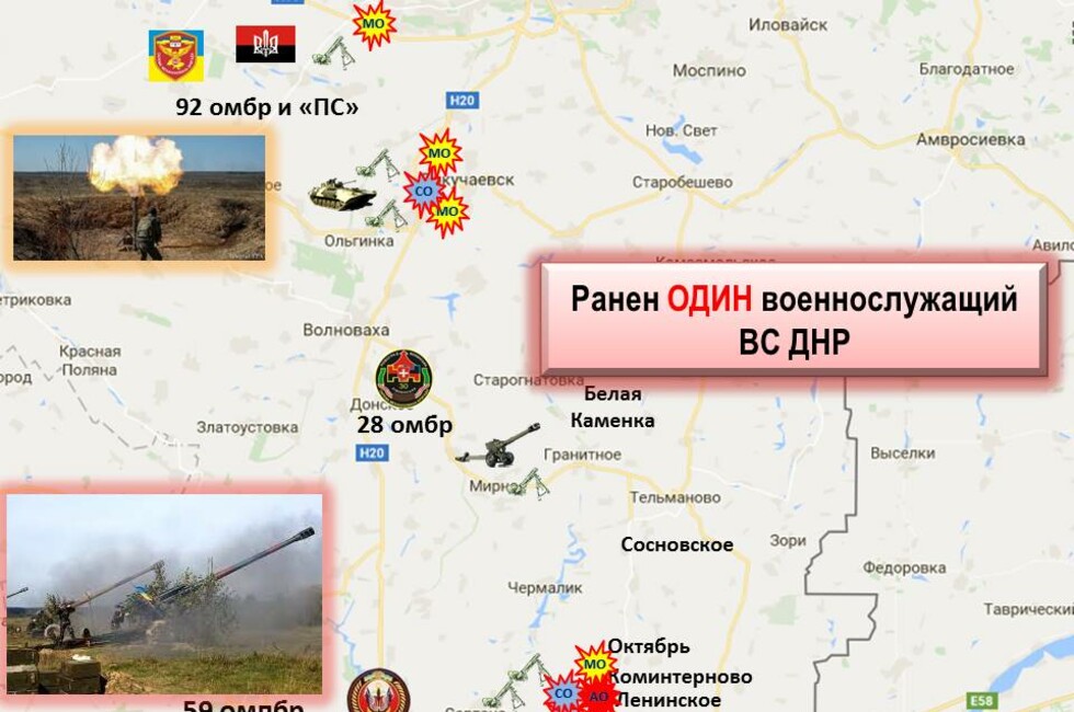 Графика: Оперативное командование ДНР