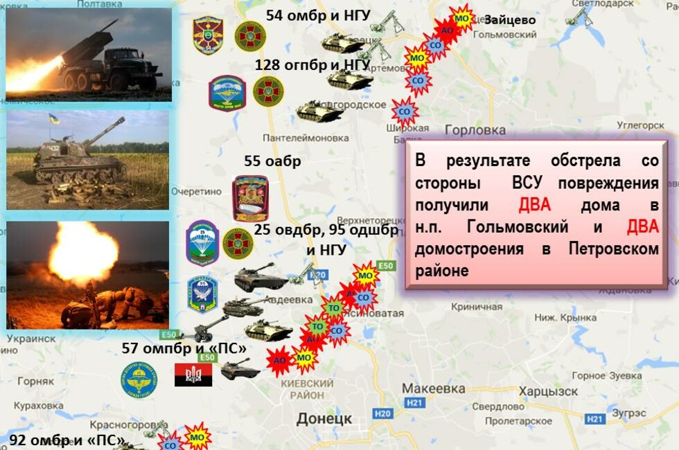 Графика: Оперативное командование ДНР