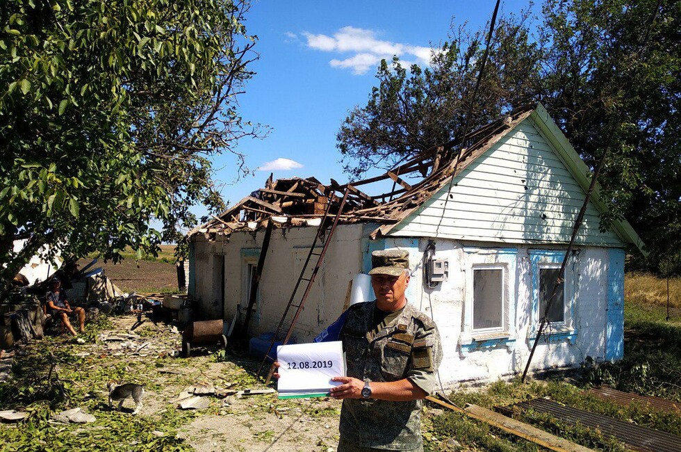Фото: Представительство ДНР в Совместном центре по контролю и координации режима прекращения огня, село Октябрь, 12 августа
