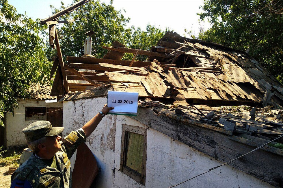Фото: Представительство ДНР в Совместном центре по контролю и координации режима прекращения огня, село Октябрь, 12 августа