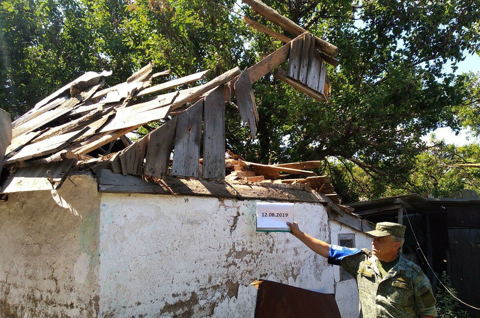 Фото: Представительство ДНР в Совместном центре по контролю и координации режима прекращения огня, село Октябрь, 12 августа