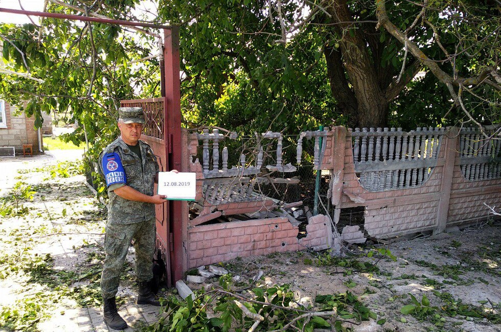 Фото: Представительство ДНР в Совместном центре по контролю и координации режима прекращения огня, село Октябрь, 12 августа