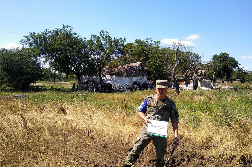 Фото: Представительство ДНР в Совместном центре по контролю и координации режима прекращения огня, село Октябрь, 12 августа