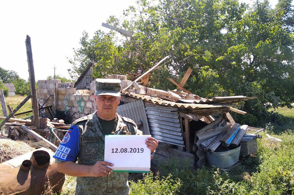 Фото: Представительство ДНР в Совместном центре по контролю и координации режима прекращения огня, село Октябрь, 12 августа