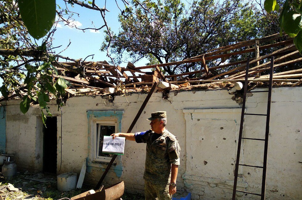 Фото: Представительство ДНР в Совместном центре по контролю и координации режима прекращения огня, село Октябрь, 12 августа