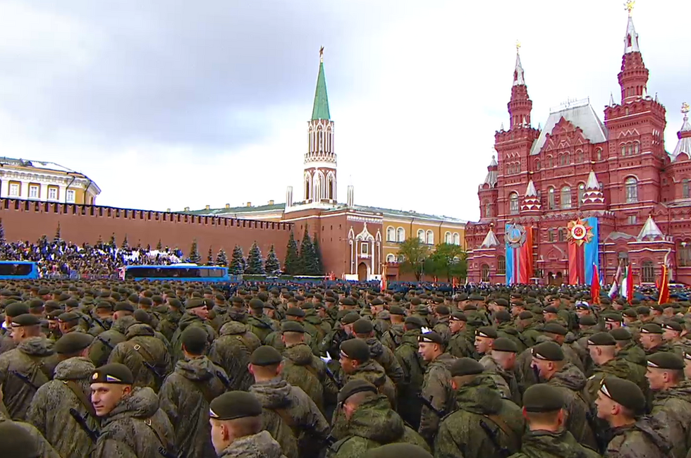 Скриншот трансляции Парада Победы