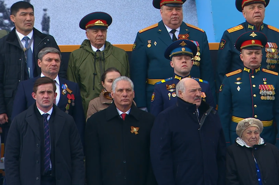 Скриншот трансляции Парада Победы