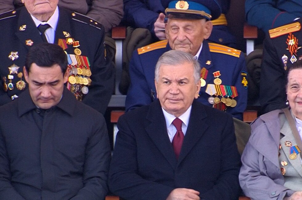 Скриншот телетрансляции Парада Победы