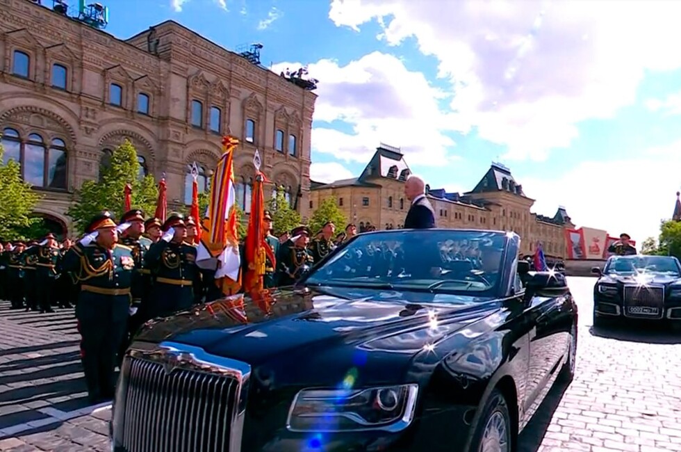 Скриншот телетрансляции Парада Победы