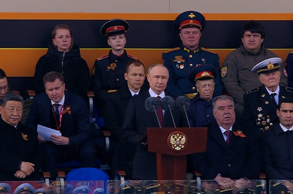 Скриншот телетрансляции Парада Победы