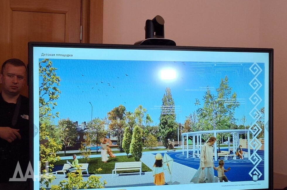 Проект благоустройства территории сквера. Фото: Донецкое агентство новостей