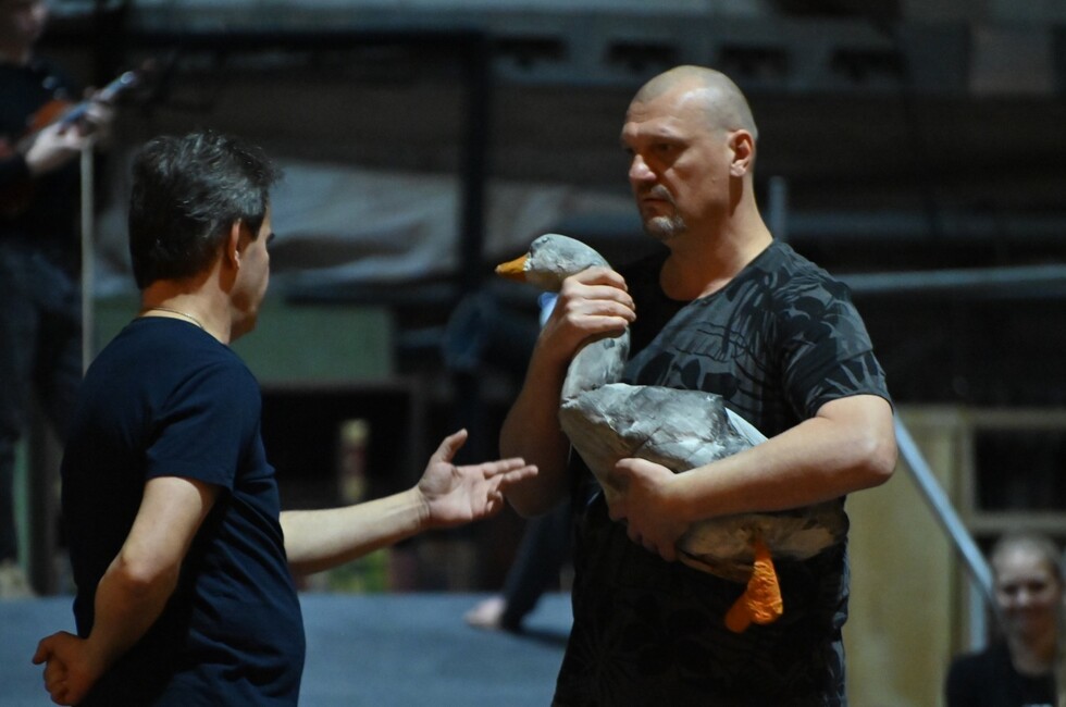 Репетиция спектакля "Поминальная молитва". Фото предоставлены МДТ им. М. М. Бровуна